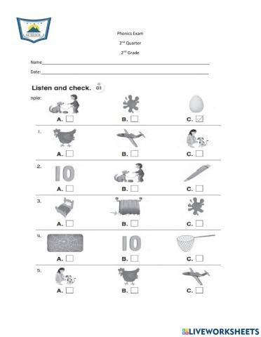 Phonics test