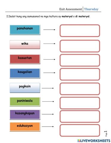 Exit Assessment