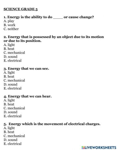 Science 5 week 15