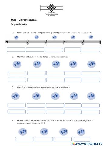 Fitxa d'oïda 1r quadrimestre 2n professional