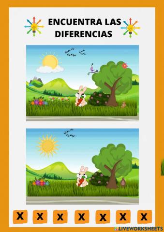 Encuentra las diferencias del paisaje