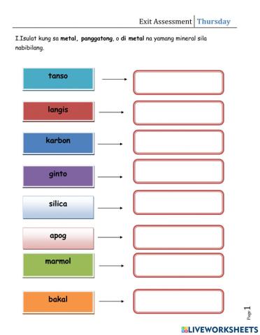 Exit Assessment