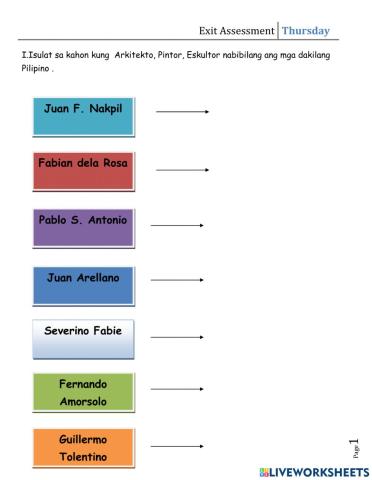 Exit Assessment