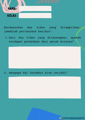 Pertanyaan video gerak parabola