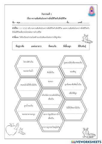 ความสัมพันธ์ระหว่างสิ่งมีชีวิตกับสิ่งมีชีวิต