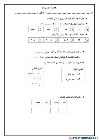 حصاد الاسبوع