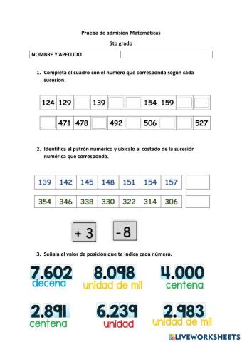 prueba admision matematicas 