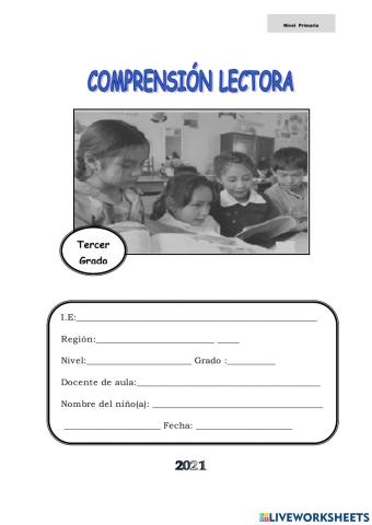 Evaluacion de comprension lectora