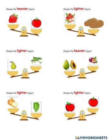 Comparing weights