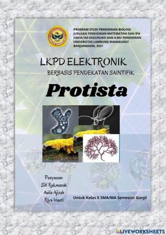 LKPD Elektronik Konsep Protista Berbasis Pendekatan Saintifik