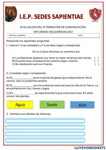 Evaluación de personal social-III trimestre 2021