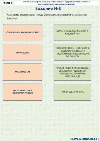 Задание ОБЖ 8.8