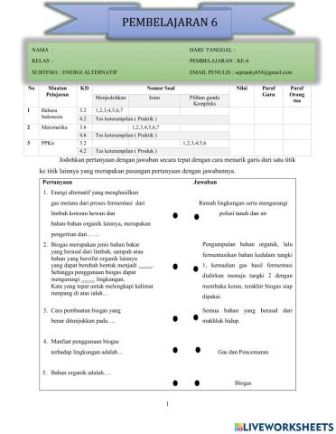 Tes Pembelajaran 6