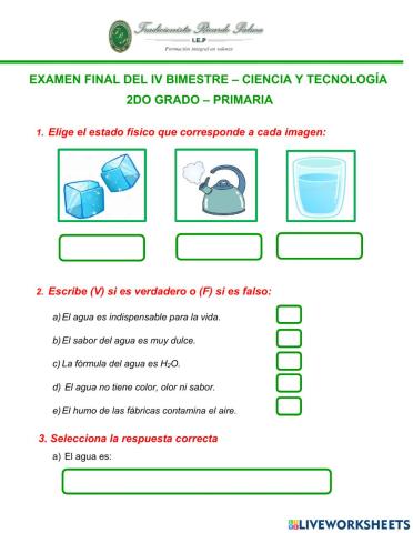 Examen de ciencia