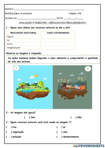 Avaliação conhecimentos gerais