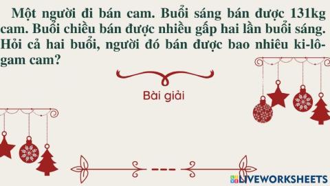 Bài thêm - Bổ trợ Toán - Giải bài toán bằng hai phép tính