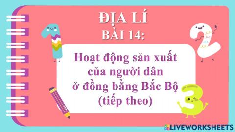 Hoạt động sản xuất đb Bắc Bộ