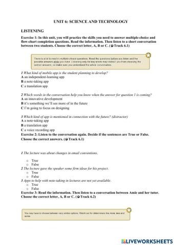 Mindset 3 - Unit 6 - Listening Skills Module