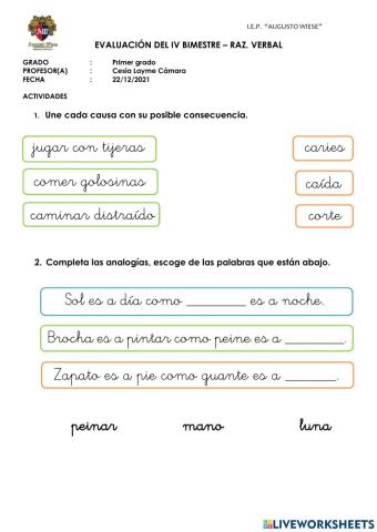 Evaluacion bimestral