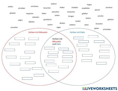 Verben mit Dativ- und-oder Akkusativergänzung