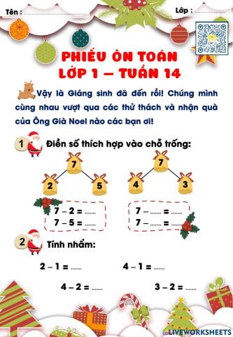 Ôn toán tuần 14