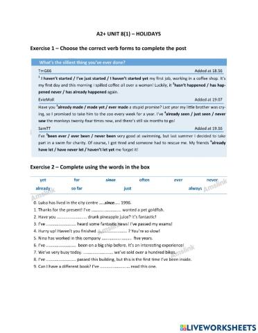 Present perfect vs Past Simple