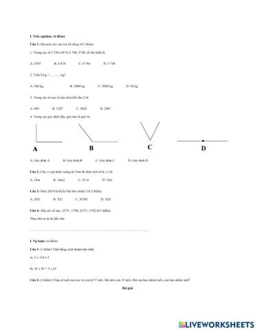 Ôn tập học kì 1