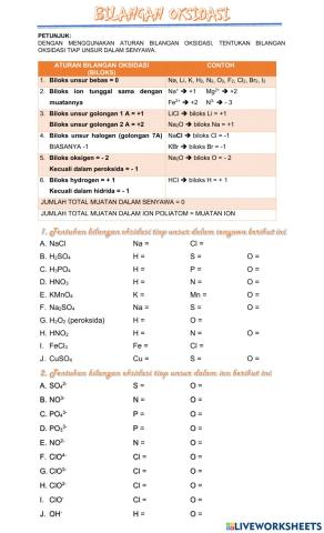 LKPD Bilangan Oksidasi