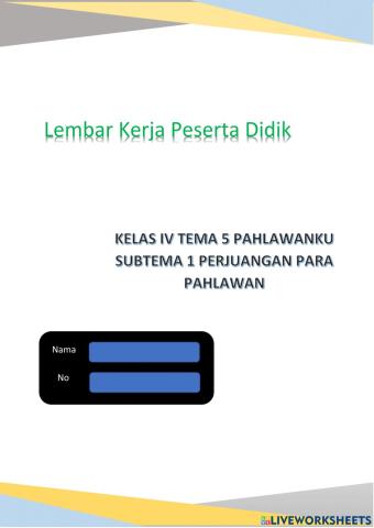 Lembar kerja peserta didik