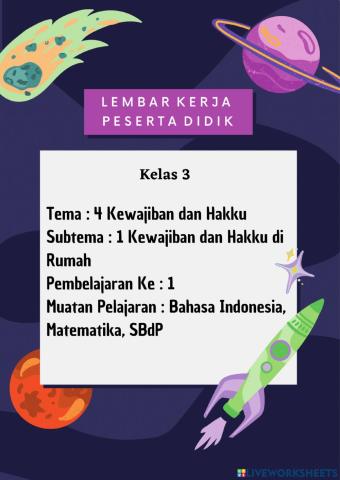 TEMATIK TEMA 4 SUBTEMA 1 PEMBELAJARAN 1 KELAS 3 SBdP