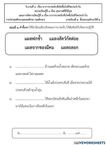 อาการบาดเจ็บที่เกิดขึ้นในชีวิตประจำวัน