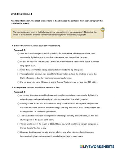 Mindset 2 - Reading - Unit 3 Ex4