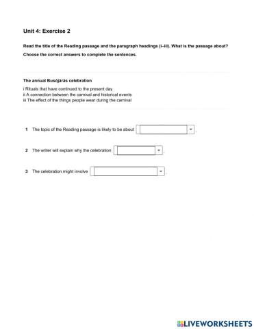 Mindset 2 - Reading - Unit 4 Ex2