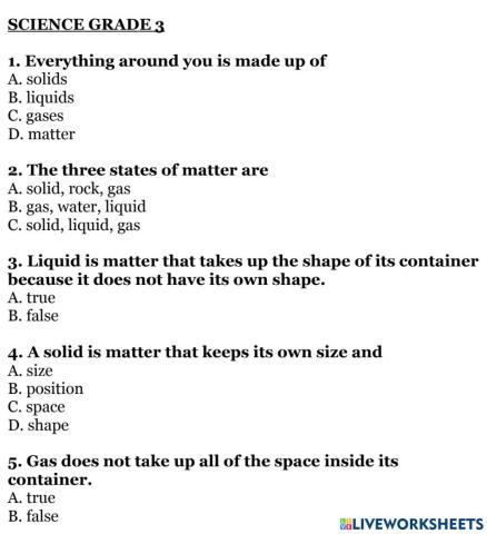 Science 3 week 18