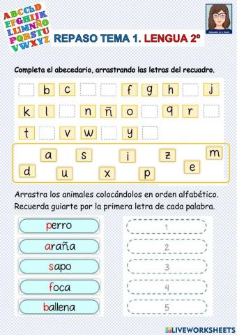 LENGUA 2º Repaso tema 1