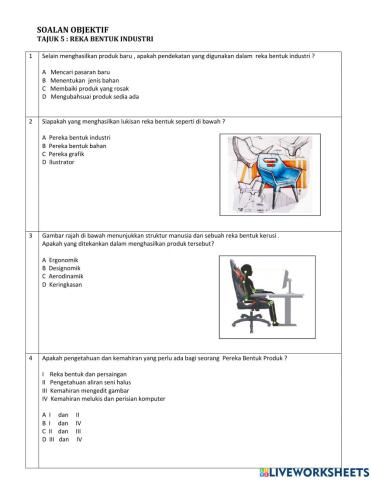 Tingkatan 5 Tajuk 5 : Reka Bentuk Industri