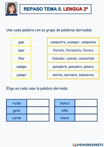 LENGUA 2º Repaso tema 5