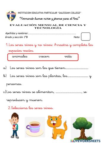 Examen de ciencia y tecnologìa