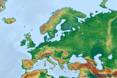 Mapa Físico Europa