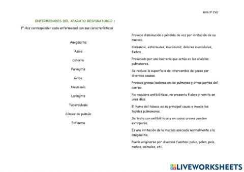 Enfermedades y hábitos saludables aparato respiratorio