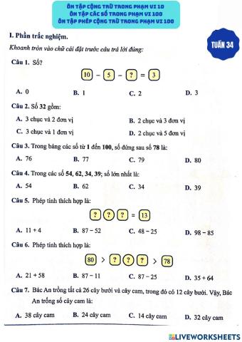 Tuần 34