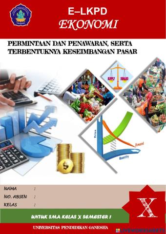 E-LKPD Permintaan dan Penawaran serta Terbentuknya Keseimbangan Harga