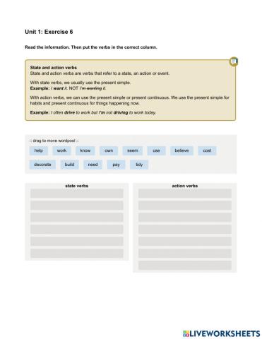 Mindset 2 - Grammar & Vocabulary - Unit 1 Ex6