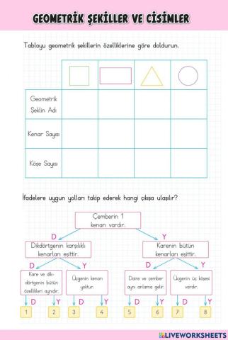 Geometrik Şekiller ve Cisimler