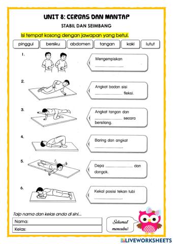 P.Jasmani Thn 1 : Stabil dan Seimbang