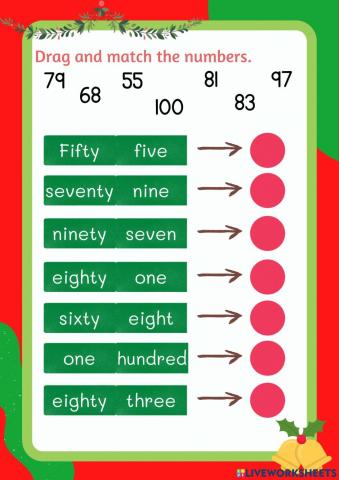 Number Words 50-100