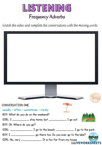 Frequency adverbs. listening