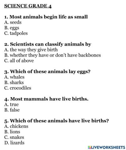 Science 4 week 14