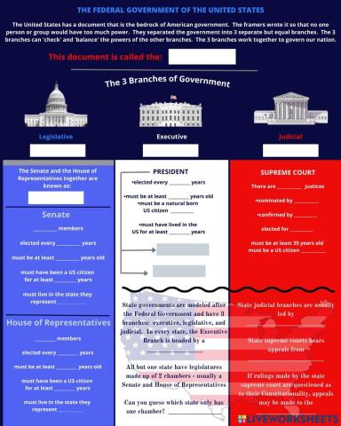 3 Branches Interactive Infographic