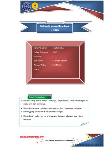 Barisan dan Deret Aritmatika